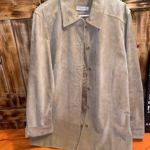 Valerie Stevens 1x cream beige blazer coat jacket with omens classy classic